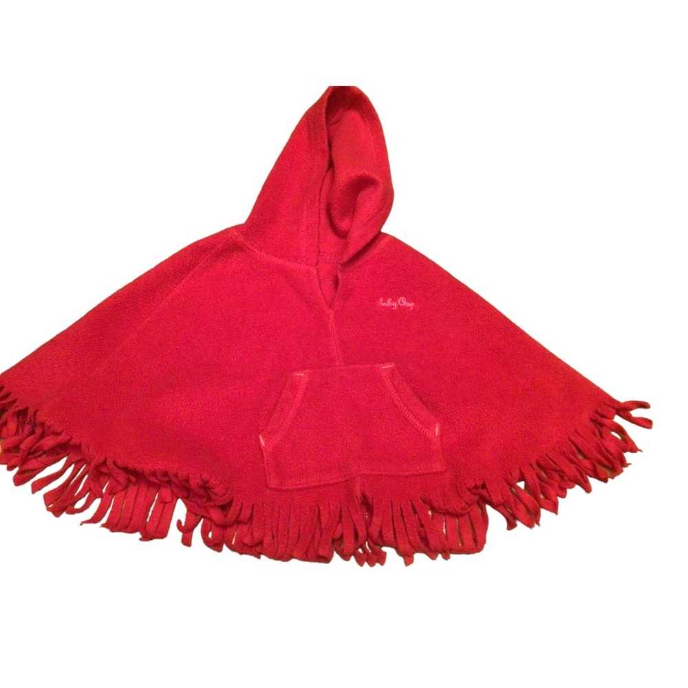 Baby Gap Hooded Poncho Fringe Hemline